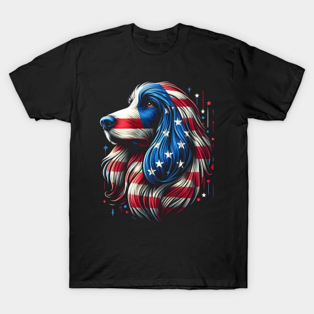 Afghan Hound FLAG USA Funny Dog Lover Funny T-Shirt by click2print